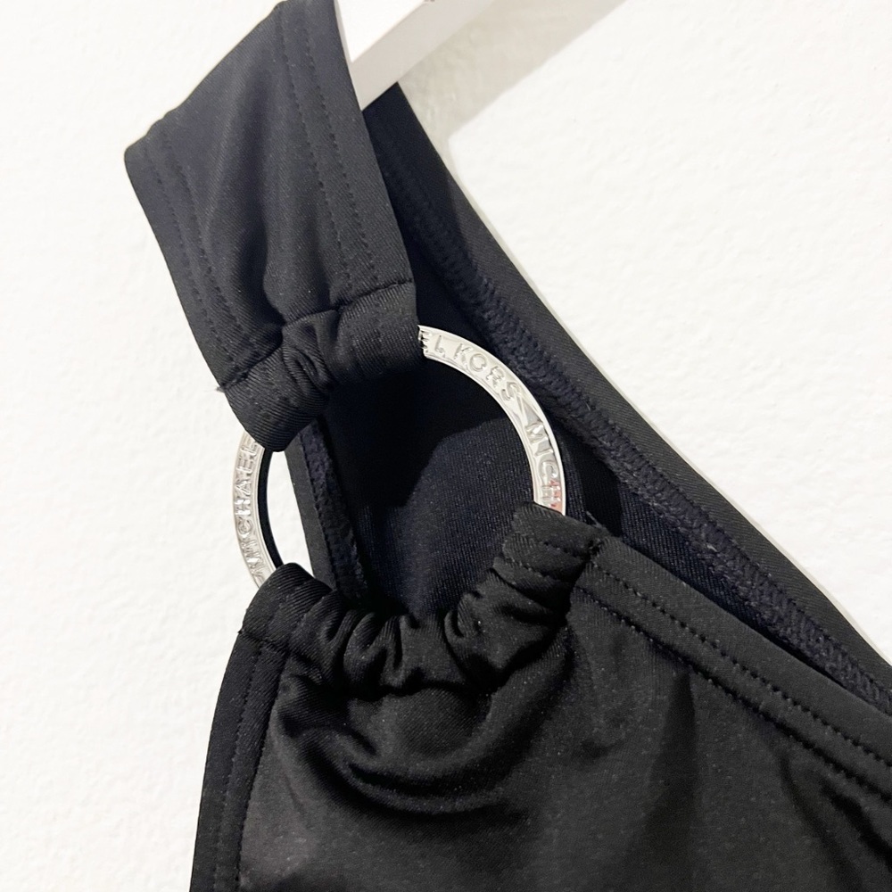 NWT NEW Michael Kors Womens Black One-shoulder One Piece Swimsuit Sz 12 - Picture 4 of 8